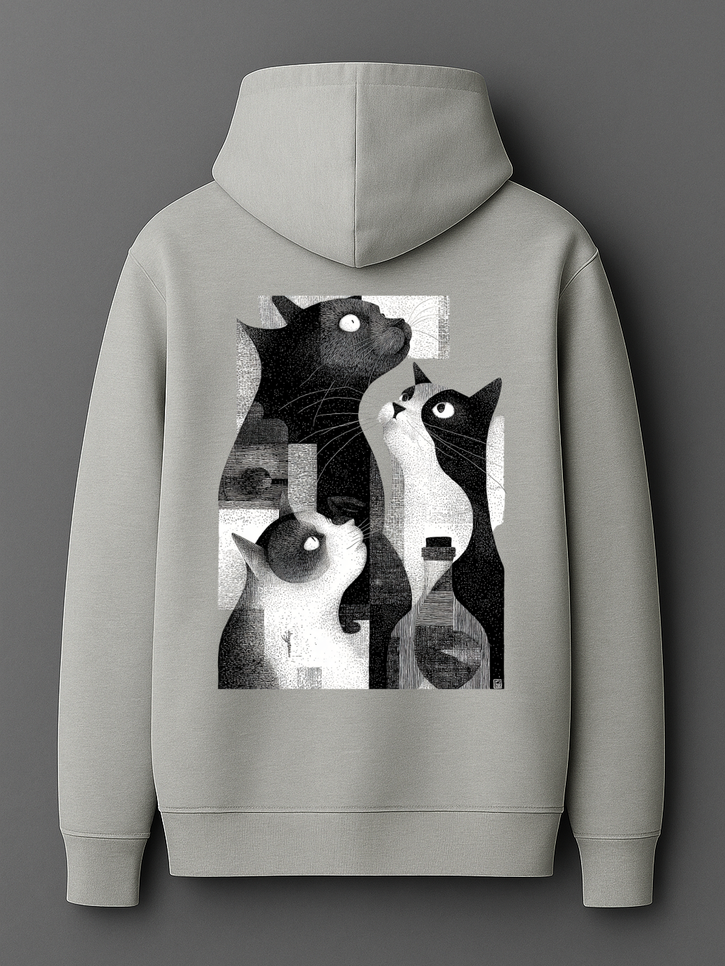 Black & White Cats - Hoodie