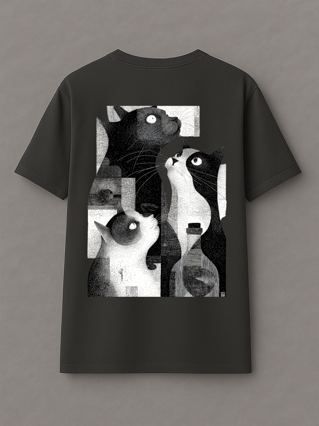 Black & White Cats - Oversize T-Shirt