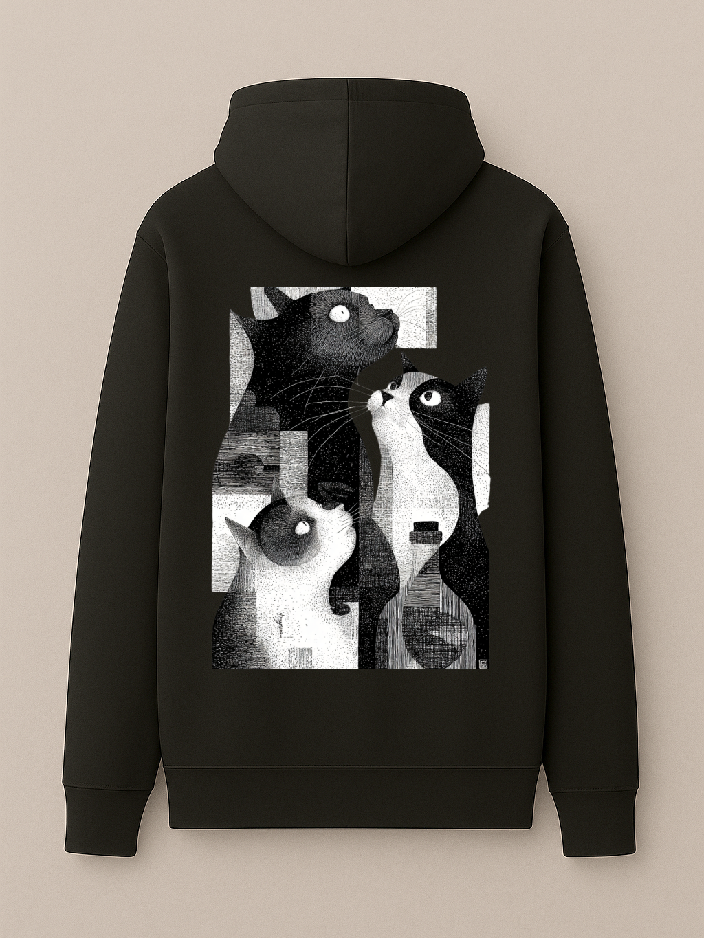 Black & White Cats - Hoodie