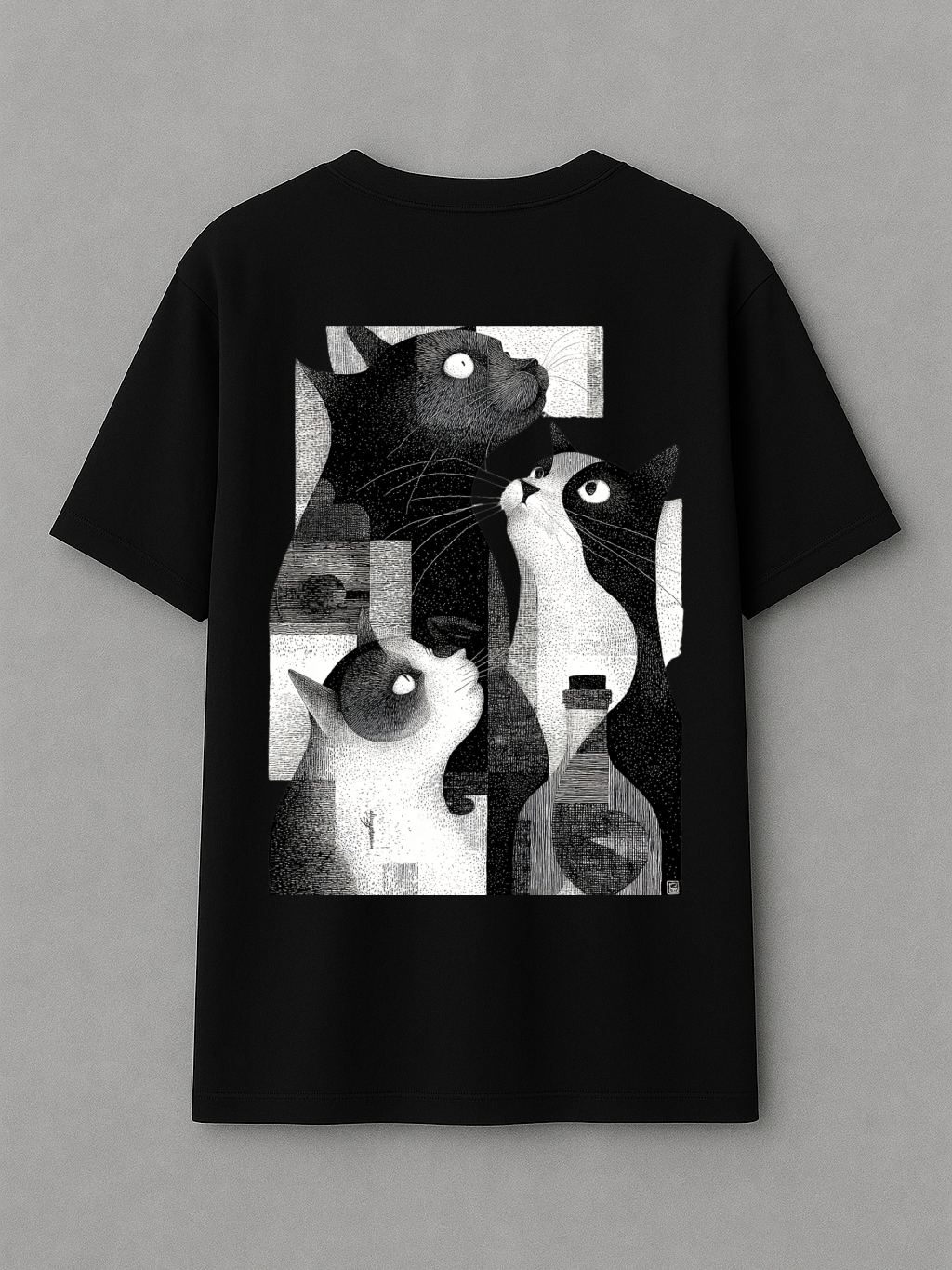Black & White Cats - Oversize T-Shirt