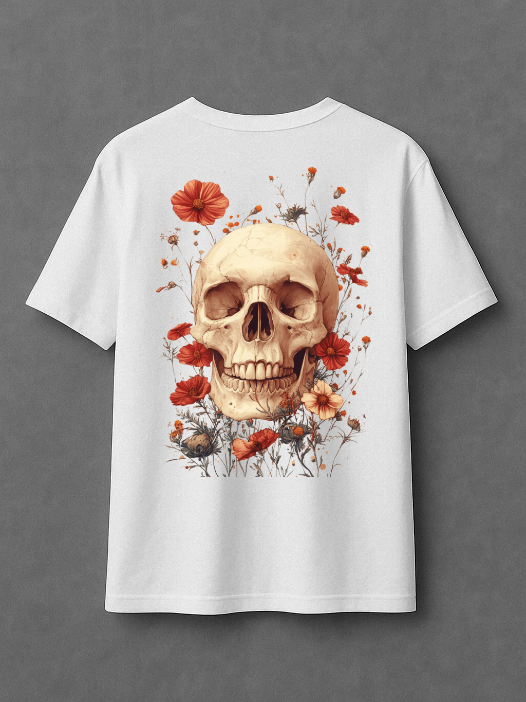 Floral Skull - Oversize T-Shirt