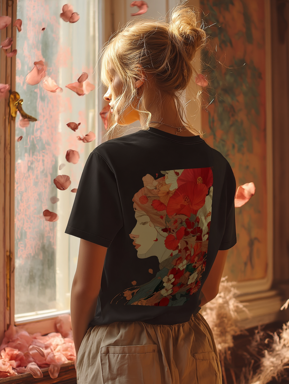 Floral Face - Oversize T-Shirt